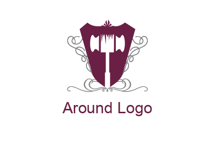 hammer in shield logo