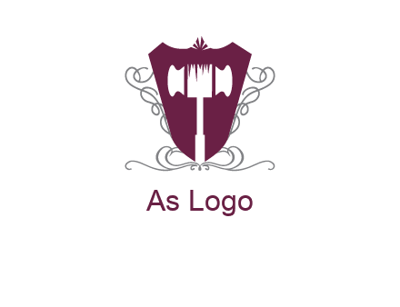 hammer in shield logo