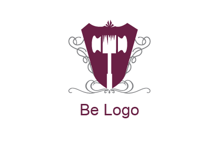 hammer in shield logo