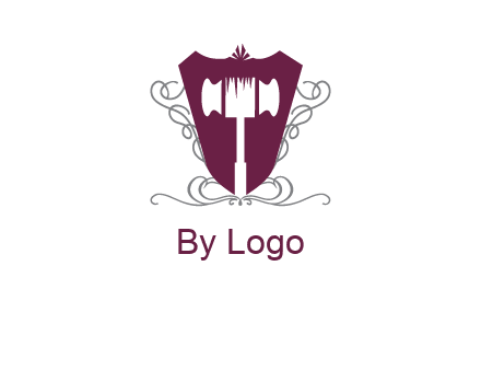 hammer in shield logo