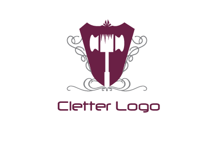 hammer in shield logo