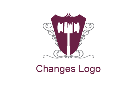 hammer in shield logo