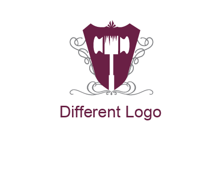 hammer in shield logo