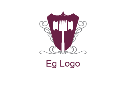 hammer in shield logo