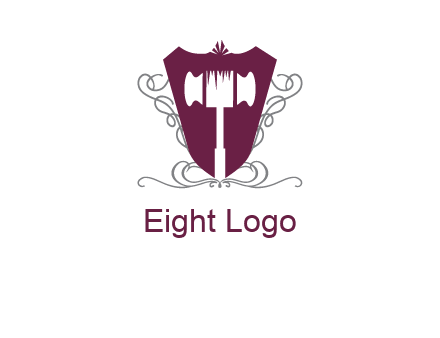 hammer in shield logo