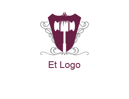 hammer in shield logo