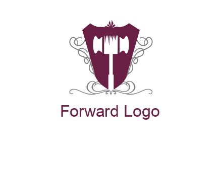 hammer in shield logo