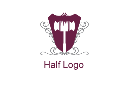 hammer in shield logo