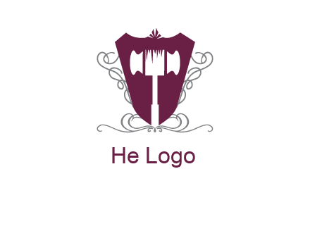 hammer in shield logo