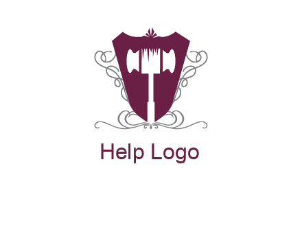 hammer in shield logo