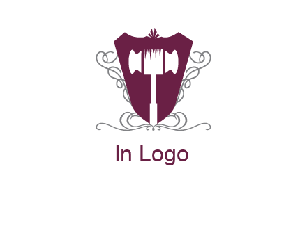 hammer in shield logo
