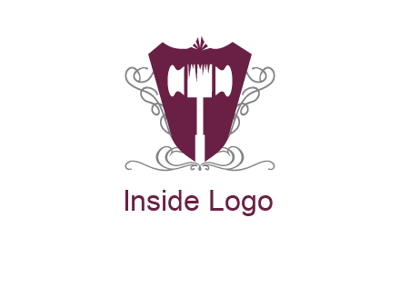 hammer in shield logo