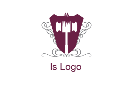 hammer in shield logo