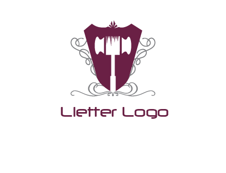 hammer in shield logo