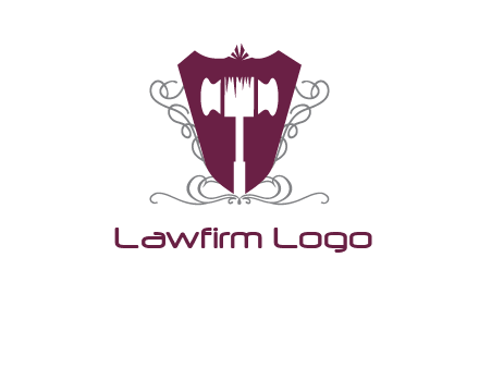 hammer in shield logo