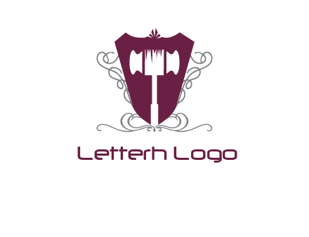 hammer in shield logo