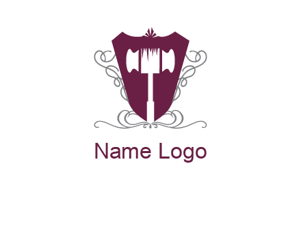 hammer in shield logo