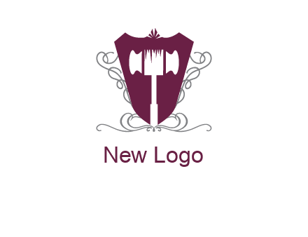 hammer in shield logo