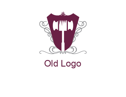 hammer in shield logo