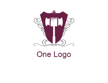 hammer in shield logo