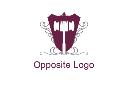 hammer in shield logo