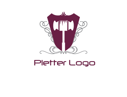 hammer in shield logo