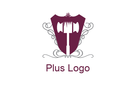 hammer in shield logo