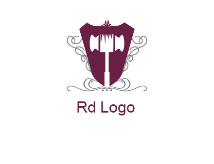 hammer in shield logo