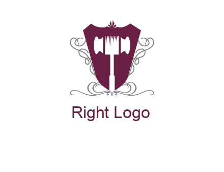 hammer in shield logo