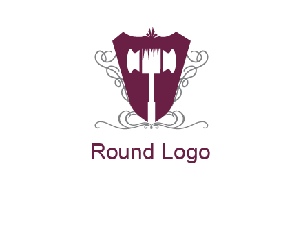 hammer in shield logo