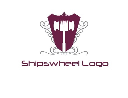 hammer in shield logo