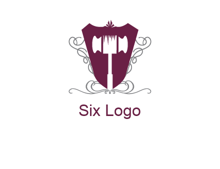 hammer in shield logo