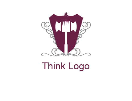 hammer in shield logo