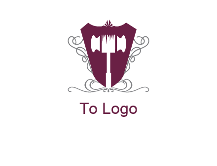 hammer in shield logo