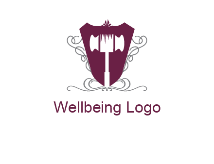 hammer in shield logo