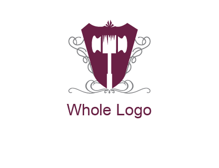 hammer in shield logo