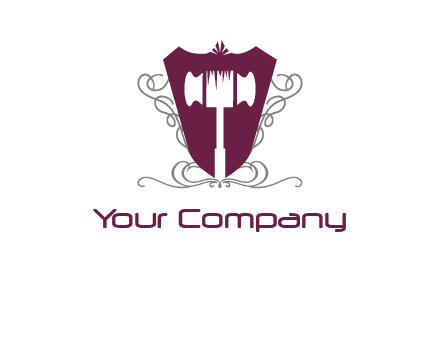 hammer in shield logo