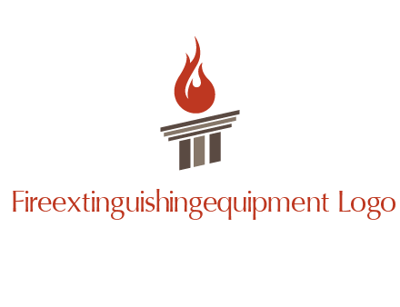 pillar with flames logo