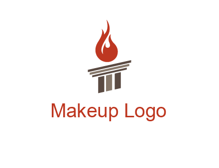 pillar with flames logo