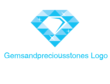 clear diamond inside shiny blue diamond logo