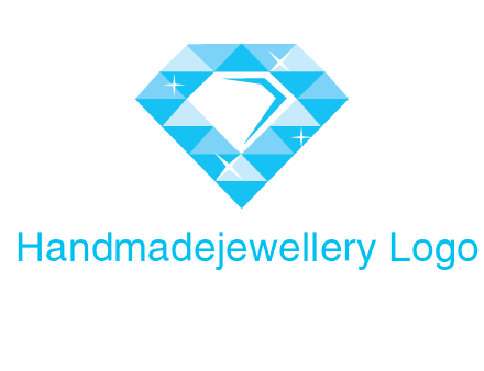 clear diamond inside shiny blue diamond logo