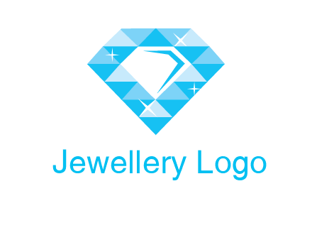 clear diamond inside shiny blue diamond logo