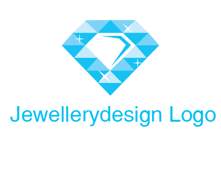 clear diamond inside shiny blue diamond logo