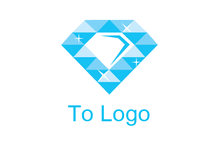 clear diamond inside shiny blue diamond logo