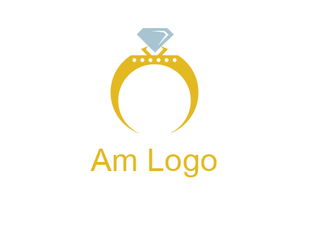 solitaire diamond gold engagement ring logo