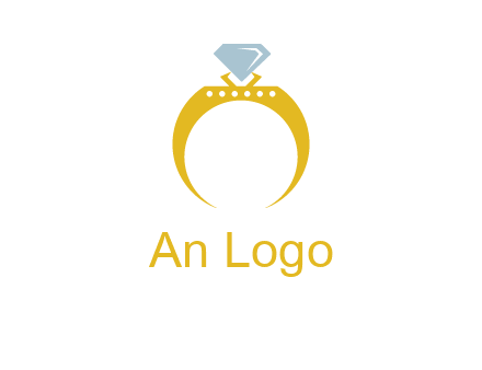 solitaire diamond gold engagement ring logo