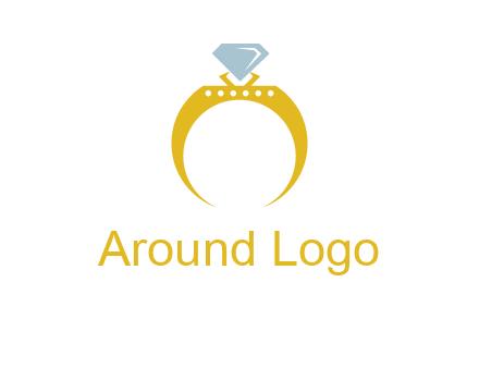 solitaire diamond gold engagement ring logo