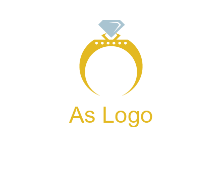 solitaire diamond gold engagement ring logo
