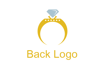 solitaire diamond gold engagement ring logo