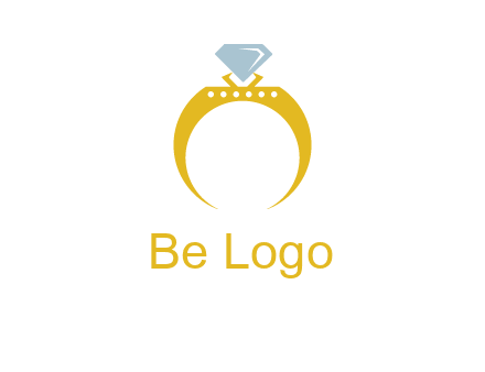 solitaire diamond gold engagement ring logo
